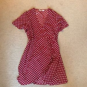 POLKADOT DRESS- wrap dress